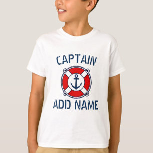 Personalisierter Bootsführer nautische Kinder nich T-Shirt