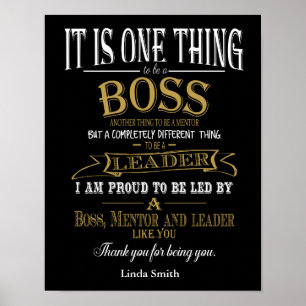 Personalisierter Boss Day Poster-Druck Poster