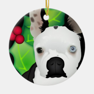 Personalisierter Boston-Terrier Keramik Ornament