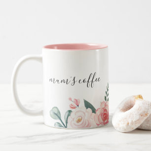 Personalisierter botanischer Blumen-Mumienkaffee Zweifarbige Tasse