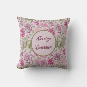 Personalisierter Botanischer Pinkerpest Kissen