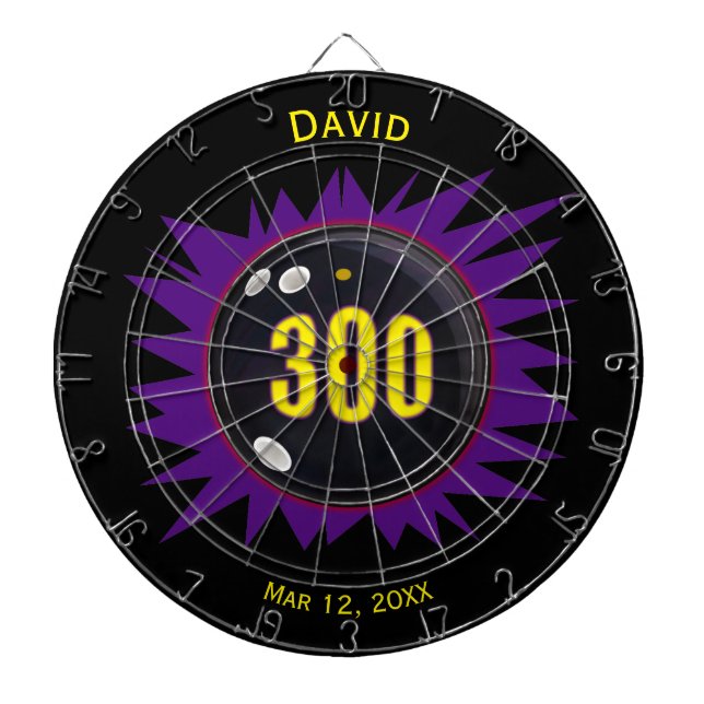 Personalisierter Bowling 300 Perfect Game Dart Boa Dartscheibe (vorne)