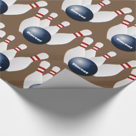 Personalisierter Bowling Geschenkpapier