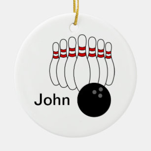 Personalisierter Bowling Keramikornament