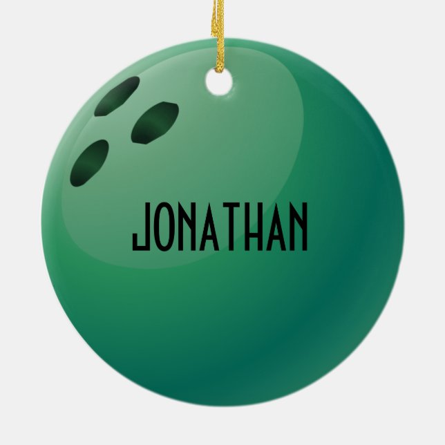 Personalisierter Bowling Ornament (Hinten)