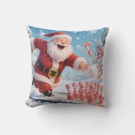 Personalisierter Bowling-Santa mit Strike Kissen