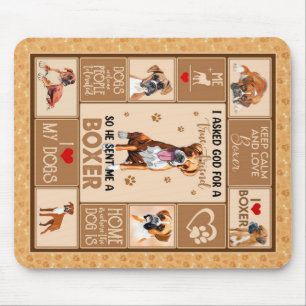 Personalisierter Boxer Dog Blanket, Mousepad