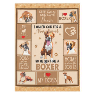 Personalisierter Boxer Dog Blanket, Tischdecke