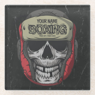 Personalisierter Boxer Fight Club Glasuntersetzer