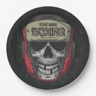 Personalisierter Boxer Fight Club Pappteller