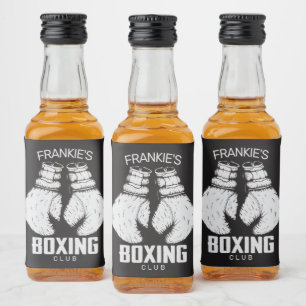 Personalisierter Boxklub Boxer Gym Fighter Handsch Alkoholflaschenetikett