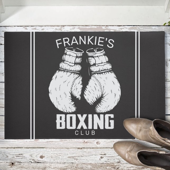 Personalisierter Boxklub Boxer Gym Fighter Handsch Fußmatte (Von Creator hochgeladen)