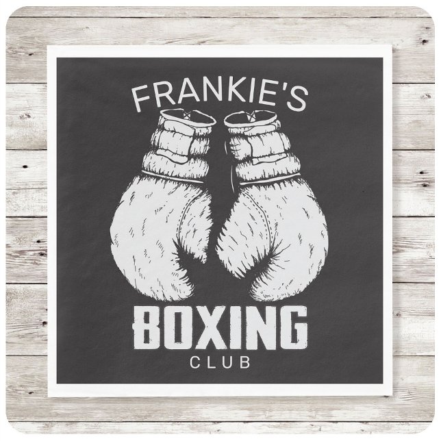 Personalisierter Boxklub Boxer Gym Fighter Handsch Serviette (Von Creator hochgeladen)
