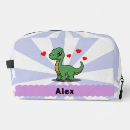 Personalisierter Brachiosaurus-Schulbedarfbeutel Waschbeutel