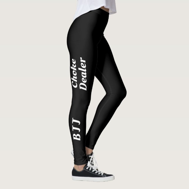 Personalisierter brasilianischer Jiu Jitsu Black B Leggings (Rechts)