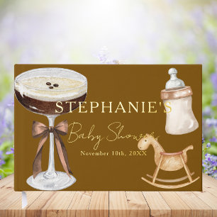 Personalisierter Brauner Espresso Martini Baby Sho Gästebuch