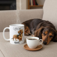 Personalisierter brauner Kaffee für Dackel-Liebhab