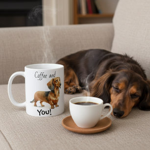 Personalisierter brauner Kaffee für Dackel-Liebhab Kaffeetasse