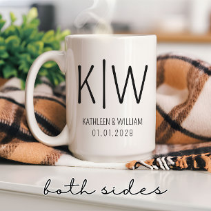 Personalisierter Braut & Bräutigam Becher, Hochzei Kaffeetasse