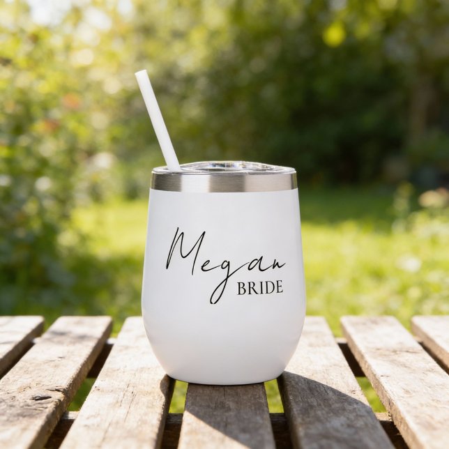 Personalisierter Braut-Thermal-Weinbecher mit indi (Von Creator hochgeladen)