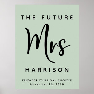 Personalisierter Brautjungfern-Salon Zukünftige Mr Poster