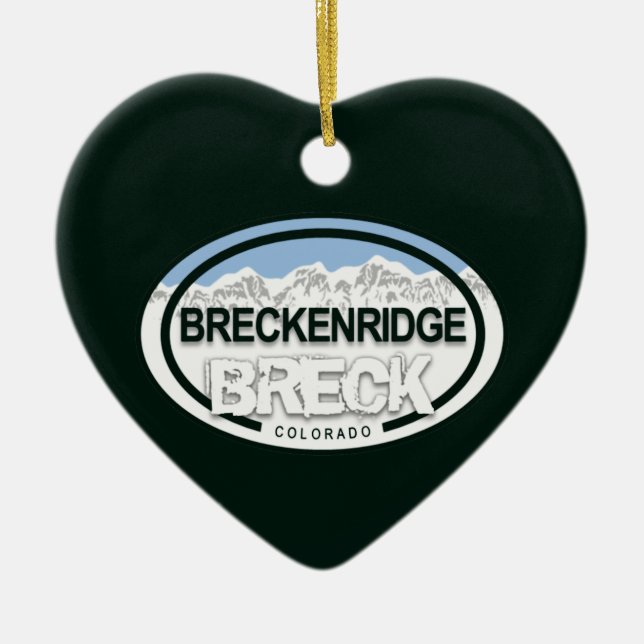 Personalisierter Breckenridge Colorado Rocky Mount Keramik Ornament (Vorne)