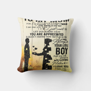 Personalisierter Brief an die Mama, an meine Mutte Kissen