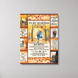 Personalisierter Brief an mein Ehemann, Liebe Husb Leinwanddruck