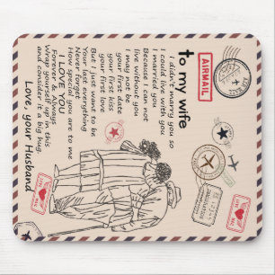 Personalisierter Brief an meine Ehefrau, Ehefrau G Mousepad