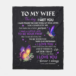 Personalisierter Brief an meine Ehefrau, Fleecedecke