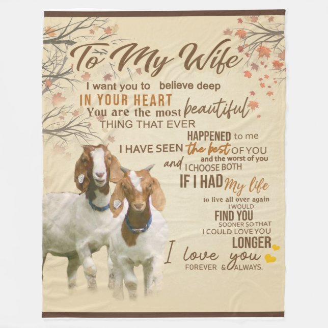 Personalisierter Brief an meine Ehefrau Liebe von  Fleecedecke (Vorderseite)