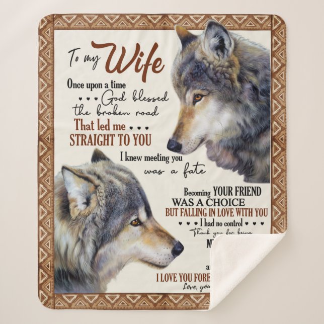 Personalisierter Brief an meine Ehefrau Liebe von  Sherpadecke (Vorderseite)