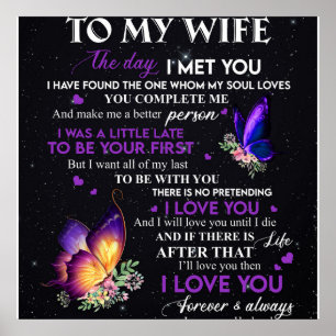 Personalisierter Brief an meine Ehefrau, Paare Val Poster