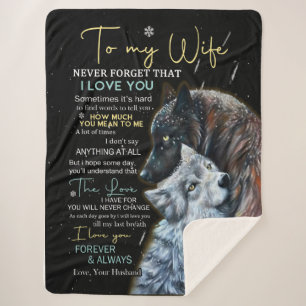 Personalisierter Brief an meine Ehefrau Sherpadecke