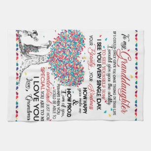 Personalisierter Brief an meine Enkelin aus Gran Geschirrtuch