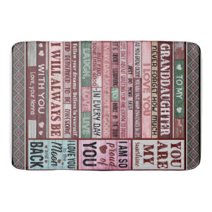 Personalisierter Brief an meine Enkelin Badematte