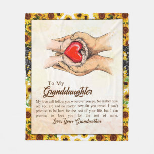 Personalisierter Brief an meine Enkelin Fleecedecke