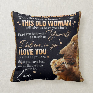 Personalisierter Brief an meine Enkelin Kissen