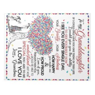 Personalisierter Brief an meine Enkelin Notizblock