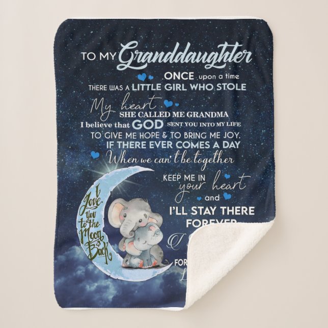 Personalisierter Brief an meine Enkelin, Sherpadecke (Vorderseite)