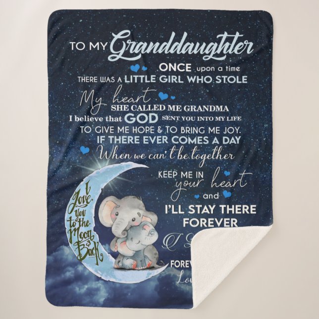 Personalisierter Brief an meine Enkelin, Sherpadecke (Vorderseite)