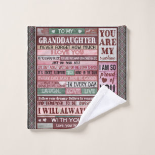 Personalisierter Brief an meine Enkelin Waschlappen