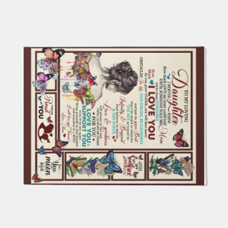 Personalisierter Brief an meine liebende Tochter Fußmatte