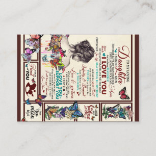 Personalisierter Brief an meine liebende Tochter Visitenkarte