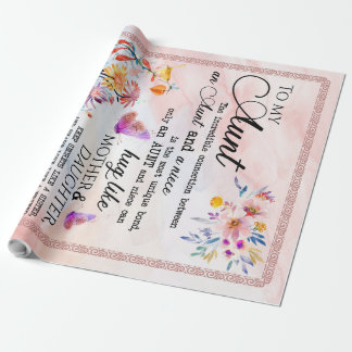 Personalisierter Brief an meine Tante Geschenkpapier
