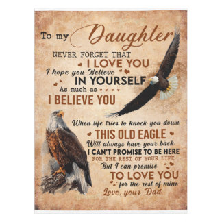 Personalisierter Brief an meine Tochter aus dem Va Tischdecke