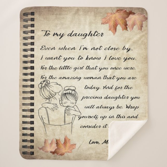 Personalisierter Brief an meine Tochter aus der Ma Sherpadecke (Vorderseite)