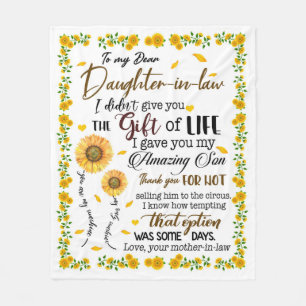 Personalisierter Brief an meine Tochter Fleecedecke