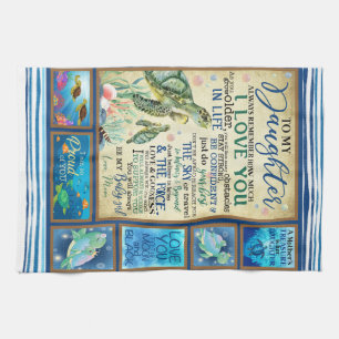 Personalisierter Brief an meine Tochter-Liebe aus Geschirrtuch