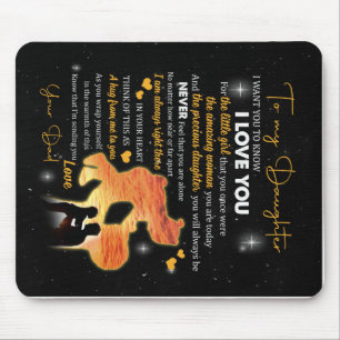 Personalisierter Brief an meine Tochter Liebe vom  Mousepad